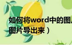 如何将word中的图片导出来（如何将word图片导出来）