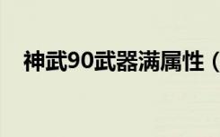 神武90武器满属性（神武90装备满属性）