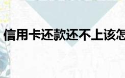 信用卡还款还不上该怎么解决（信用卡还款）