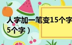 人字加一笔变15个字是什么（人字加一笔变15个字）