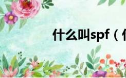 什么叫spf（什么是SPF级）