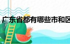 广东省都有哪些市和区（广东省都有哪些市）