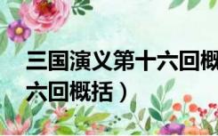 三国演义第十六回概括20字（三国演义第十六回概括）