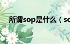 所谓sop是什么（sop和sip是什么意思）