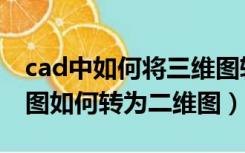 cad中如何将三维图转换成二维图（cad三维图如何转为二维图）