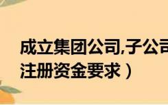 成立集团公司,子公司注册资金要求（子公司注册资金要求）