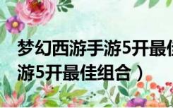 梦幻西游手游5开最佳组合搬砖（梦幻西游手游5开最佳组合）