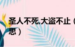 圣人不死,大盗不止（圣人不死大盗不止的意思）