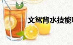 文鸳背水技能啥意思（文鸳）