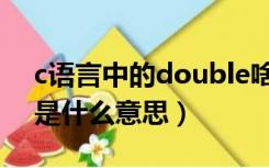 c语言中的double啥意思（c语言中double是什么意思）