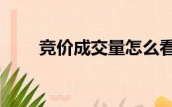 竞价成交量怎么看（成交量怎么看）