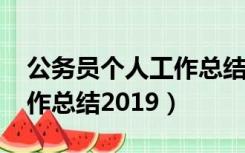 公务员个人工作总结2020年（公务员个人工作总结2019）