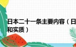 日本二十一条主要内容（日本提出的 二十一条 的真实目的和实质）