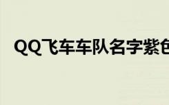 QQ飞车车队名字紫色（qq飞车车队名字）