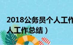 2018公务员个人工作总结表（2018公务员个人工作总结）