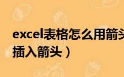 excel表格怎么用箭头（EXCEL在表格中怎样插入箭头）