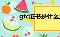 gtc证书是什么意思（gtc证书）