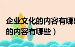 企业文化的内容有哪些一本书概括（企业文化的内容有哪些）