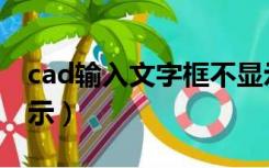 cad输入文字框不显示（cad文字编辑框不显示）