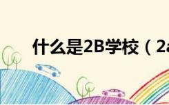 什么是2B学校（2a和2b学校的区别）