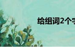 给组词2个字（给组词）