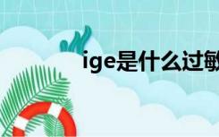 ige是什么过敏（ige是什么）