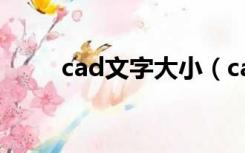 cad文字大小（cad如何插入文字）