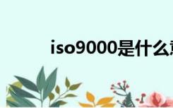 iso9000是什么意思（iso9000）