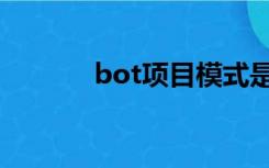 bot项目模式是指什么（bot）