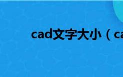 cad文字大小（cad如何插入文字）