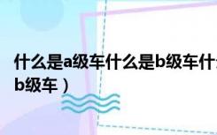 什么是a级车什么是b级车什么是c级车（什么是a级车什么是b级车）