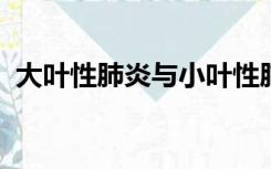 大叶性肺炎与小叶性肺炎的区别表格病理学