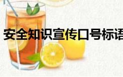 安全知识宣传口号标语（安全知识宣传口号）