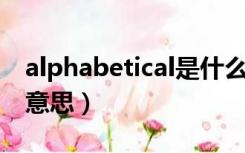 alphabetical是什么意思（alphabet是什么意思）