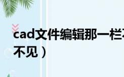 cad文件编辑那一栏不见了（cad块编辑窗口不见）