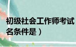 初级社会工作师考试（中级社会工作师考试报名条件是）