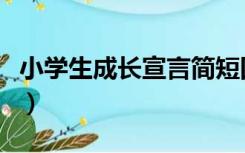 小学生成长宣言简短四年级（小学生成长宣言）