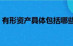 有形资产具体包括哪些（有形资产包括哪些）