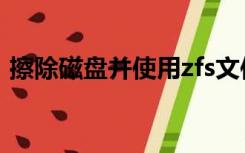 擦除磁盘并使用zfs文件系统（zfs文件系统）