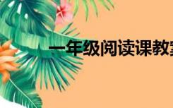 一年级阅读课教案（阅读课教案）