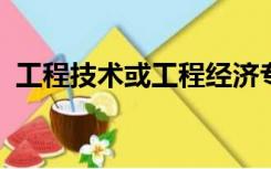 工程技术或工程经济专业中级职务怎么填写