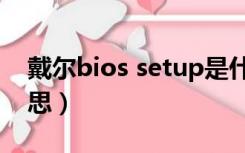 戴尔bios setup是什么意思（bios是什么意思）