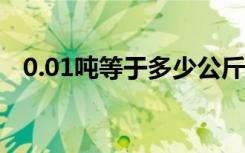 0.01吨等于多少公斤（1吨等于多少公斤）