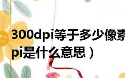 300dpi等于多少像素乘多少像素（像素300dpi是什么意思）