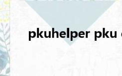 pkuhelper pku edu cn/hole网页