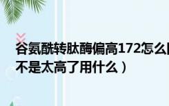 谷氨酰转肽酶偏高172怎么回事（谷氨酰转肽酶偏高172是不是太高了用什么）