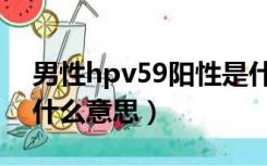 男性hpv59阳性是什么意思（hpv59阳性是什么意思）