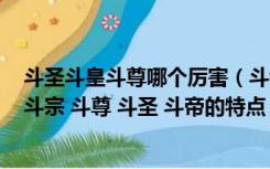 斗圣斗皇斗尊哪个厉害（斗者 斗师 大斗师 斗灵 斗王 斗皇 斗宗 斗尊 斗圣 斗帝的特点）