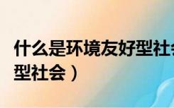 什么是环境友好型社会关系（什么是环境友好型社会）