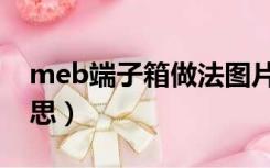 meb端子箱做法图片（meb端子箱是什么意思）